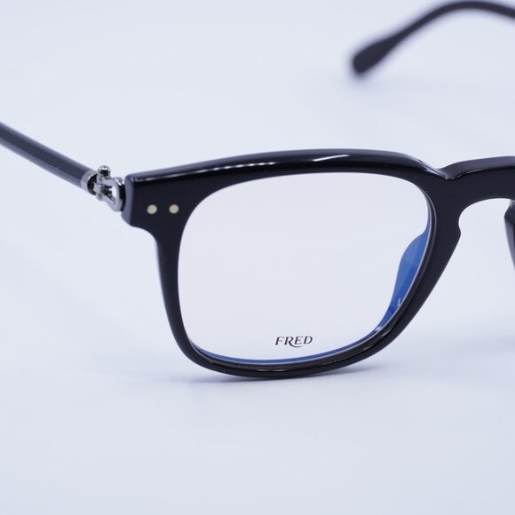 Fred FG50006I 001 Eyeglasses Black 50mm Square Frame - Picture 2 of 10